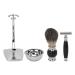 Men's shaving brushes kit 4 in 1 stainless steel rasier blades holder soft cleaning rasier brush for a beard distance from Father's Day gifts set for men
