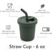 Silicone 6 Oz Straw Cup in Almond | Spill-Proof & Non-Slip | Dishwasher Safe - Buy Online on SooperMarket.com