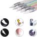 Rosavida 5Pcs Nail Art Sculpture Pen Double Ended Tool for Manicure - Silicone with Acrylic Rhinestone Handle - Buy Online on SooperMarket.com