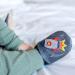 Dotty Fish Soft Leather Baby Shoes | Toddler Boys Non-Slip Suede Soles | Space Rocket Design | 0-6 Months to 4-5 Years - Buy Online on SooperMarket.com
