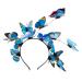 Bohue Butterfly Headbands Antenna Headband Butterfly Hairband Butterfly Fascinator Hat Hair Accessories for Woman Girls Kids (Blue)