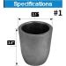 Gongyi #1 Clay Graphite Crucible 2.2lbs-1kg for Metal Melting Casting - Gold Silver Copper Brass Aluminum - Buy Online on SooperMarket.com