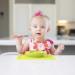 ezpz Mini Bowl (Coral) - Silicone Suction Bowl for Infants + Toddlers with Built-in Placemat - Includes Travel Bag - Buy Online on SooperMarket.com