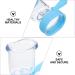 Healifty Glass Cleaner Accessories Set - 6pcs Sky-blue Silicone Cups for Effective Cleaning of Glasses, Makeup Tools, and Bath Containers - Buy Online on SooperMarket.com