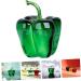 Alipis Office Decor Decorations for Home Crystal Figurines Living Room Chili Vegetable Household Fake Fruit Green 6.3x4.5cm - Buy Online on SooperMarket.com