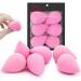 6 Pcs Makeup Blender Beauty Sponge Set - Latex-Free Sponges for Liquid, Cream, and Powder Foundation - Super Soft Beauty Blender Set in Light Pink - Buy Online on SooperMarket.com
