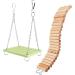 Rat Ladder Bridge Wooden Hamster Climbing Ladder and Swing Small Animal Bendable Fence Climbing Stair Toy Cage Accessories for Bird Parrot Hamsters Chipmunks - Buy Online on SooperMarket.com