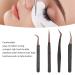 4Pcs Nail Art Tweezers - Stainless Steel Antistatic Tweezers for Eyelash Extensions & Beauty | International Shipping - Buy Online on SooperMarket.com