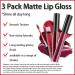 3Pcs Matte Lip Gloss Set Matte Liquid Lipstick Set Lip Stain Long-Lasting Waterproof Lipgloss Makeup Gift Lipsticks Set Vibrant Lips Set (#04) - Buy Online on SooperMarket.com