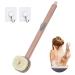 Pink Long Handle Liquid Bath Brush PUSCOBSY Back Scrubber for Shower with Comfy Bristles Extended Handle Upgraded Bath Body Brush with Soap Dispenser Press the Water Exfoliating Bath Brush(Pink 14 in)