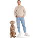 Hands-Free Dog Leash - 2m Adjustable Belly Belt | 3-in-1 Running & Training Leash for Large & Small Dogs - Beige - Buy Online on SooperMarket.com