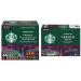 Starbucks French Roast Dark Roast Ground Coffee K-Cup Pods 44 ct Box & French Roast Dark Roast Coffee Single Serve Keurig K-Cup Pods 24 Capsules