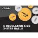 STIGA Performance 4 Player Ping Pong Paddle Set with 6 3 Star Orange and White Balls - Buy Online on SooperMarket.com