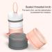 2pcs Liwein Milk Formula Dispenser - 4 Layers Portable Pot for Travel Outdoor Feeding - Blue+Pink - Buy Online on SooperMarket.com