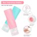 14 Pack Silicone Travel Bottles for Toiletries - TSA Approved Leak Proof Containers for Cosmetics, Shampoo, Conditioner, Lotion - BPA Free (3.04 oz) - Colorful - Buy Online on SooperMarket.com