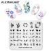 4Pcs Nail Art Stamping Plates - Flower Series DIY Manicure Templates for Fashionable Nail Designs - Buy Online on SooperMarket.com