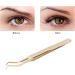 Professional Stainless Steel Eyelash Extension Tweezers - Durable & Precision Beauty Tools - Golden Edition - Buy Online on SooperMarket.com