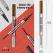 2 in 1 Waterproof 3D Eyebrow Pencil with Eyebrow Gel Micro Eyebrow Pencil with 4 Fork Tip Applicator 2024 New Eyebrow Pencil Effortlessly Creates Natural Looking Brows (Dark brown+Light brown) - Buy Online on SooperMarket.com