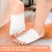 Women's Gel Toe Separator Socks - 1 Pair Large Gel Toe Separators for Pedicure - Compression Socks with Gel for Toe Care - Open Toe Half Socks for Joyful Feet - Buy Online on SooperMarket.com