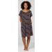 HAPPY MAMA Maternity Nursing Gown Nightshirt 1029 - Navy & Orange Stripes - Buy Online on SooperMarket.com