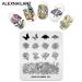 Nail Stamping Plate 4 Set - Butterfly Floral & Ocean Wave Designs for DIY Nail Art - Perfect for Manicure & Decoration - Buy Online on SooperMarket.com