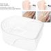 Acrylic Soften Dead Skin Clean Nail Manicure Wash Soaker Tray Nail Art Hand Wash Remover Soak Bowl Hand Soaking Bowl for Beauty Salon (Transparent) - Buy Online on SooperMarket.com