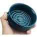 Lake Blue Ceramic Shaving Soap Bowl with Non-slip Handle | Large Capacity for Wet Razor Shave Cream | Easy Lather Ridges for Men - Buy Online on SooperMarket.com