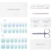 DANNI & TONI Salon-Quality Gel Nail Wraps (Pastel Peridot) - 28 Semi-Cured Self-Adhesive Stickers for Manicure - Blue and White Gradient Design - Buy Online on SooperMarket.com