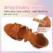 HIPPOSEUS Girls Latin Dance Shoes Low Heel Satin Ballroom Salsa Dance Practice Performance Dancing Shoes - Model 3038 (Brown, Size 4 Big Kid) - Buy Online on SooperMarket.com