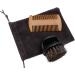 YMZ Men's Double Sided Beard Comb & Shaving Brush Set - Premium Grooming Tool for Stylish Beards | International Shipping Available - Buy Online on SooperMarket.com