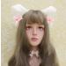 zalati Fox Ears Headband Plush Handmade Hairband Cute Style with Bowknot & Small Bells for Halloween Christmas Cosplay Party Costume Party Decor - White - Buy Online on SooperMarket.com