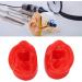 Pair of Red Silicone Human Ear Models for Acupuncture Display - Buy Online on SooperMarket.com