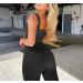 TWFRHC Women's Ribbed Tank Seamless Gym Set - High Waist Yoga Shorts - Black - Large - Buy Online on SooperMarket.com