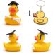 Funny Academic Bathing Duck with Diploma - Squeaky Duck with Doctoral Hat - Perfect Gift for University Exam Closing Ceremonies - Buy Online on SooperMarket.com