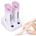 Double Depilatory Heater & Wax Roller Set | Portable Roll-On Wax Warmer for Hair Removal | EU-Compatible for Men & Women - Buy Online on SooperMarket.com