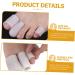 PLAFOPE 10pcs Silicone Toe Covers & Separators - Big Toe Protectors for Men - Mild White - 3x2.5cm - Buy Online on SooperMarket.com