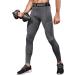 EARGFM Men's Athletic Leggings with Pockets - Grey, Medium | Compression Pants for Cycling & Running - Buy Online on SooperMarket.com