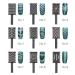12-Piece Nail Magnet Tool - Super Strong Double-Head Cat Eye Magnet Stick for 3D Nail Art - Flower Design DIY Cat Eye Effect Plate - Manicure Tool - Buy Online on SooperMarket.com