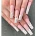 Vatocu coffin matt artificial nails long artificial nails fire press on nails acrylic to stick on nails for women and girls 24 pieces