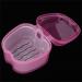 Denture Container with Sieve - Pink Retainer Cleaner & Soaking Cup for Braces | Durable Denture Bath for Cleaning & Storage - Buy Online on SooperMarket.com