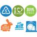Preserve Go Lightweight BPA-Free 16 oz Recycled Plastic Cups - Aqua Kitchen Supplies - Buy Online on SooperMarket.com