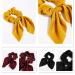 Satin Silk Scrunchies with Bunny Ear Bow - Elegant Hair Ties for Ponytails - Buy Online on SooperMarket.com