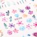 12pcs Flower Nail Art Stickers - Water Decals for Nails - Spring Rose Floral Leaf Designs - Summer Manicure Decoration - Nail Art Supplies - Buy Online on SooperMarket.com