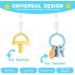 Vicloon Baby Dummy Clips 5 Pcs - BPA Free Soother Pacifier Chain Holder for Boys and Girls - Transparent Teether Toy Holder - Buy Online on SooperMarket.com