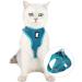 Shop Lianzimau Ultra Light Adjustable Cat Dishes & Escape Protection Running Vest for Kittens & Puppies - Turquoise | 1 Pack - Buy Online on SooperMarket.com