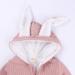 Kids Tales Newborn Baby Winter Romper | Rabbit Ear Hooded Zipper | 6-9 Months | Pink Thick - Buy Online on SooperMarket.com