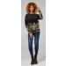 Happy Mama Maternity Nursing Sweatshirt Zip Front Colorblock 1285 - Graphite & Black - Buy Online on SooperMarket.com