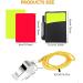 Shop EHIOG Referee Card Set - Metal Pipe with Red Yellow Cards & Point Book | Essential Referee Equipment for Football Games - Buy Online on SooperMarket.com