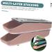 OSALADI 1pc Egg Carton Outdoor Storage Bins Clear Tray Plastic Egg Organizer Egg Case Stackable re-usable Pink 33.2X9X7CM - Buy Online on SooperMarket.com