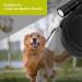 Retractable Dog Lead 8M/26ft Extendable Dog Lead Extendable with Non-Slip Handle & Adjustable Dog Lead with LED Flashlight Waste Dispenser Bags One-Hand Brake for Night Walking Running Jogging Black - Buy Online on SooperMarket.com